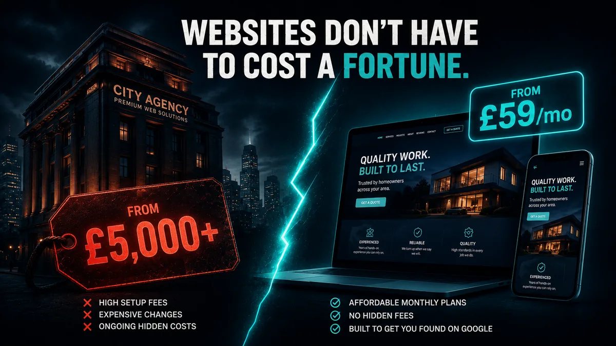 Myth: Websites are too expensive — A New Dawn AI from £59/mo